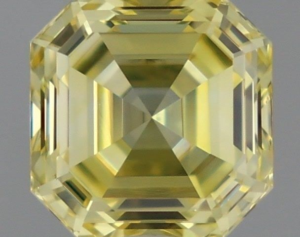 Loose Diamond - ASSCHER 0.72ct Fancy Intense Yellow VVS2: Loose Diamond - ASSCHER 0.72ct Fancy Intense Yellow VVS2 Source: This is a real non-mined Diamond that has been grown in a lab Shape: ASSCHER Carats: 0.72 Color: Fancy Intense Yellow Certification: IG