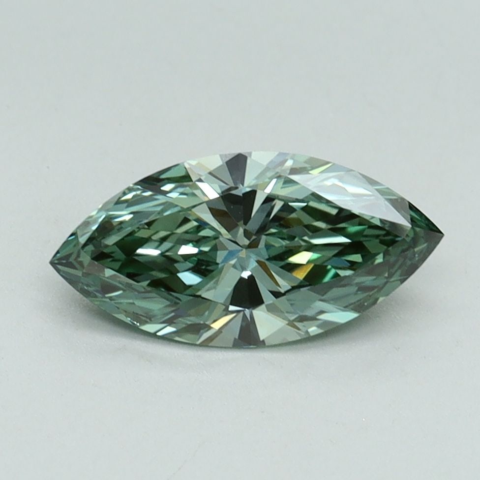 Loose Diamond - MARQUISE 1.0ct Fancy Vivid Green VVS2: Loose Diamond - MARQUISE 1.0ct Fancy Vivid Green VVS2 Source: This is a real non-mined Diamond that has been grown in a lab Shape: MARQUISE Carats: 1.0 Color: Fancy Vivid Green Certification: IGI Vide
