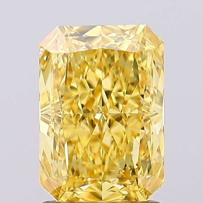 Loose Diamond - RADIANT 1.64ct Fancy Vivid Yellow VS1: Loose Diamond - RADIANT 1.64ct Fancy Vivid Yellow VS1 Source: This is a real non-mined Diamond that has been grown in a lab Shape: RADIANT Carats: 1.64 Color: Fancy Vivid Yellow Certification: IGI Vid