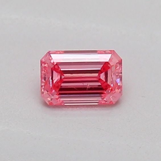 Loose Diamond - EMERALD 0.15ct Fancy Vivid Pink SI1: Loose Diamond - EMERALD 0.15ct Fancy Vivid Pink SI1 Source: This is a real non-mined Diamond that has been grown in a lab Shape: EMERALD Carats: 0.15 Color: Fancy Vivid Pink Certification: IGI Video: