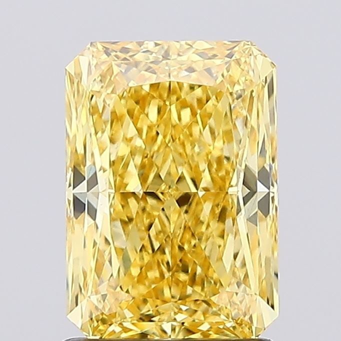 Loose Diamond - RADIANT 1.56ct Fancy Vivid Yellow VS1: Loose Diamond - RADIANT 1.56ct Fancy Vivid Yellow VS1 Source: This is a real non-mined Diamond that has been grown in a lab Shape: RADIANT Carats: 1.56 Color: Fancy Vivid Yellow Certification: IGI Vid