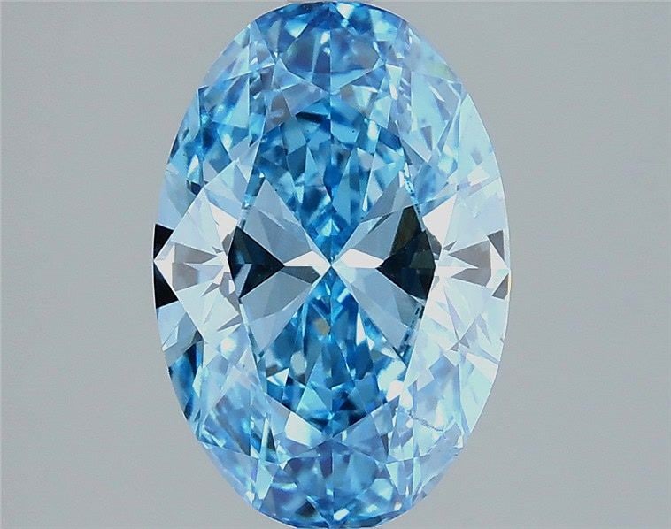 Loose Diamond - OVAL 2.53ct Fancy Vivid Blue SI1: Loose Diamond - OVAL 2.53ct Fancy Vivid Blue SI1 Source: This is a real non-mined Diamond that has been grown in a lab Shape: OVAL Carats: 2.53 Color: Fancy Vivid Blue Certification: IGI Video: