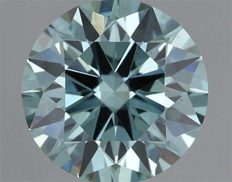 Ideal Loose Diamond - ROUND 1.02ct Fancy Vivid Blueish Green VS2: Ideal Loose Diamond - ROUND 1.02ct Fancy Vivid Blueish Green VS2 Source: This is a real non-mined Diamond that has been grown in a lab Shape: ROUND Carats: 1.02 Color: Fancy Vivid Blueish Green Certif
