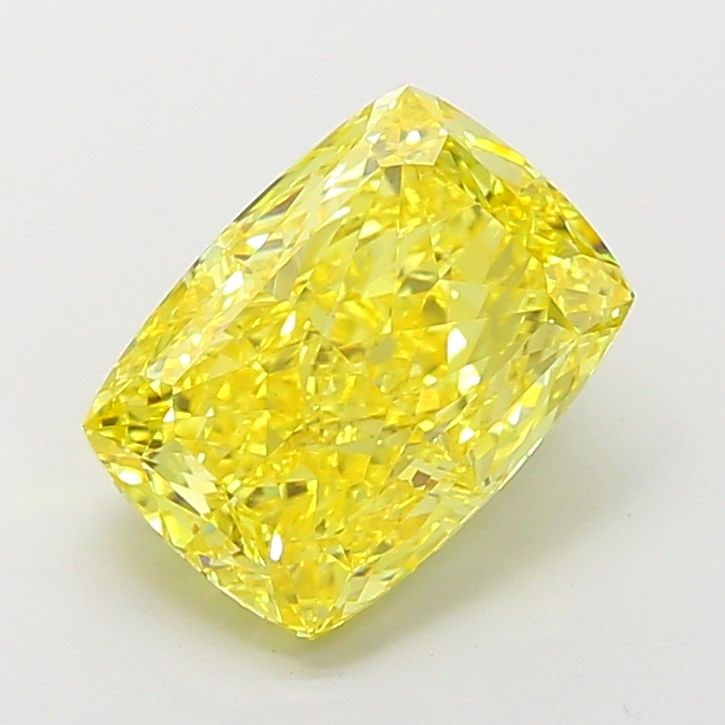 Loose Diamond - CUSHION MODIFIED 5.15ct Fancy Vivid Yellow VS1: Loose Diamond - CUSHION MODIFIED 5.15ct Fancy Vivid Yellow VS1 Source: This is a real non-mined Diamond that has been grown in a lab Shape: CUSHION MODIFIED Carats: 5.15 Color: Fancy Vivid Yellow Cert