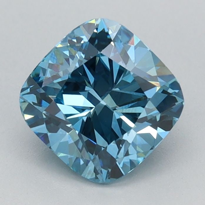 Loose Diamond - CUSHION BRILLIANT 1.0ct Fancy Vivid Blue VVS2: Loose Diamond - CUSHION BRILLIANT 1.0ct Fancy Vivid Blue VVS2 Source: This is a real non-mined Diamond that has been grown in a lab Shape: CUSHION BRILLIANT Carats: 1.0 Color: Fancy Vivid Blue Certifi