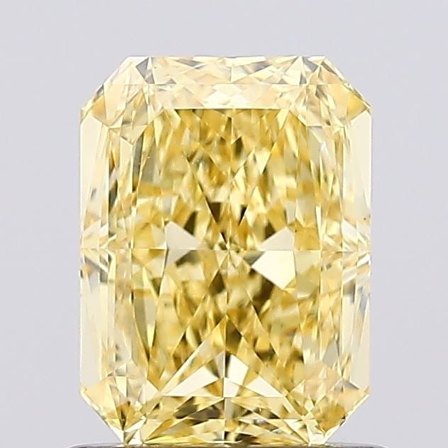 Loose Diamond - RADIANT 1.0ct Fancy Vivid Yellow VS2: Loose Diamond - RADIANT 1.0ct Fancy Vivid Yellow VS2 Source: This is a real non-mined Diamond that has been grown in a lab Shape: RADIANT Carats: 1.0 Color: Fancy Vivid Yellow Certification: IGI Video