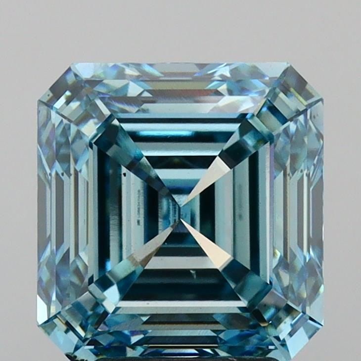 Loose Diamond - SQUARE EMERALD 4.52ct Fancy Vivid Blue VS2: Loose Diamond - SQUARE EMERALD 4.52ct Fancy Vivid Blue VS2 Source: This is a real non-mined Diamond that has been grown in a lab Shape: SQUARE EMERALD Carats: 4.52 Color: Fancy Vivid Blue Certificatio