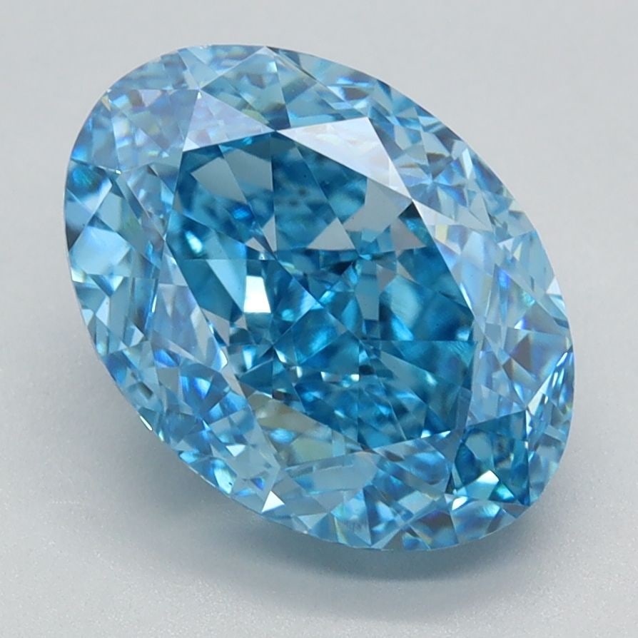 Loose Diamond - OVAL 3.3ct Fancy Vivid Blue VS1: Loose Diamond - OVAL 3.3ct Fancy Vivid Blue VS1 Source: This is a real non-mined Diamond that has been grown in a lab Shape: OVAL Carats: 3.3 Color: Fancy Vivid Blue Certification: IGI Video:
