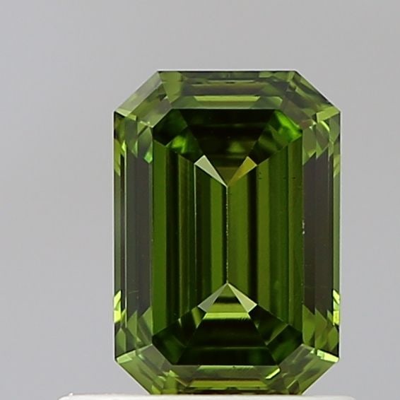 Loose Diamond - EMERALD 0.87ct Fancy Vivid Green VS1: Loose Diamond - EMERALD 0.87ct Fancy Vivid Green VS1 Source: This is a real non-mined Diamond that has been grown in a lab Shape: EMERALD Carats: 0.87 Color: Fancy Vivid Green Certification: IGI PLEAS