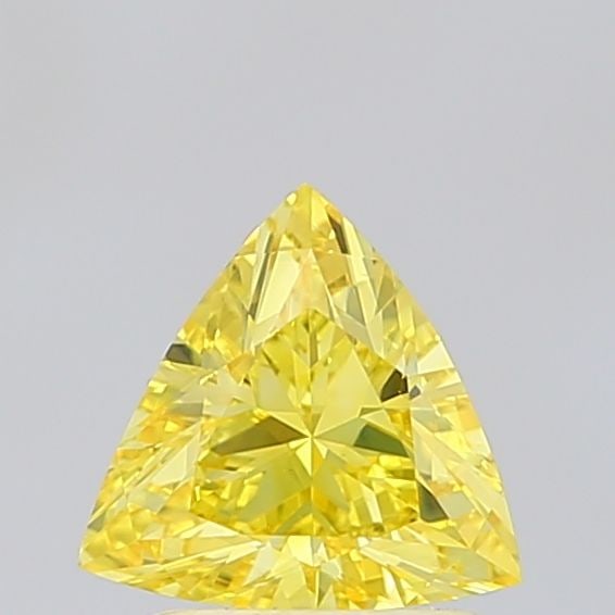 Loose Diamond - TRIANGULAR 1.02ct Fancy Vivid Yellow VS1: Loose Diamond - TRIANGULAR 1.02ct Fancy Vivid Yellow VS1 Source: This is a real non-mined Diamond that has been grown in a lab Shape: TRIANGULAR Carats: 1.02 Color: Fancy Vivid Yellow Certification: I