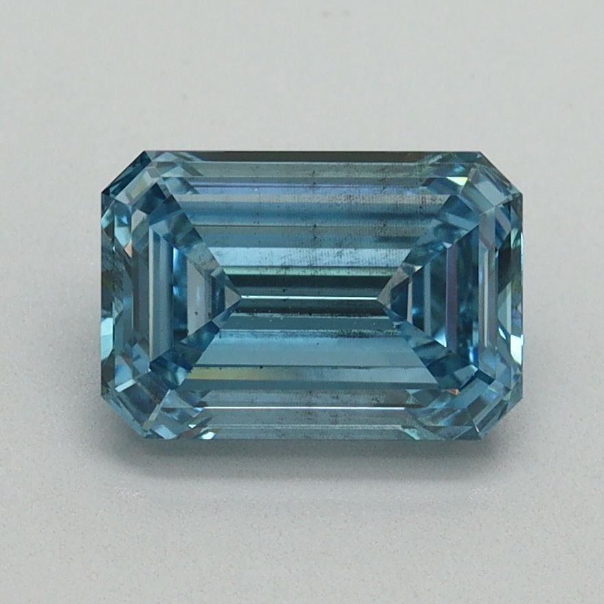 Loose Diamond - EMERALD 1.58ct Fancy Vivid Blue SI1: Loose Diamond - EMERALD 1.58ct Fancy Vivid Blue SI1 Source: This is a real non-mined Diamond that has been grown in a lab Shape: EMERALD Carats: 1.58 Color: Fancy Vivid Blue Certification: IGI Video: