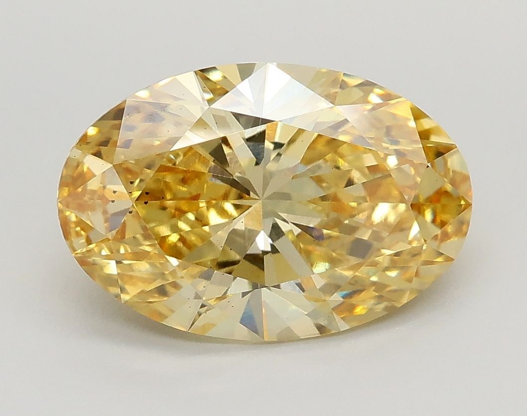 Loose Diamond - OVAL 2.53ct Fancy Intense Yellow VS2: Loose Diamond - OVAL 2.53ct Fancy Intense Yellow VS2 Source: This is a real non-mined Diamond that has been grown in a lab Shape: OVAL Carats: 2.53 Color: Fancy Intense Yellow Certification: IGI Video