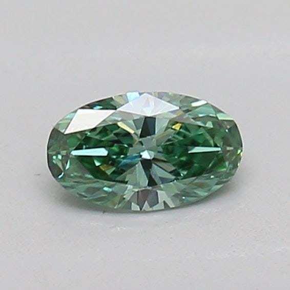 Loose Diamond - OVAL 0.18ct Fancy Vivid Green VS1: Loose Diamond - OVAL 0.18ct Fancy Vivid Green VS1 Source: This is a real non-mined Diamond that has been grown in a lab Shape: OVAL Carats: 0.18 Color: Fancy Vivid Green Certification: IGI Video: