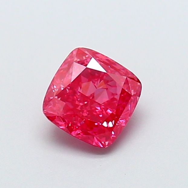 Loose Diamond - CUSHION BRILLIANT 1.23ct Fancy Vivid Reddish Pink VS2 (1 of 1)