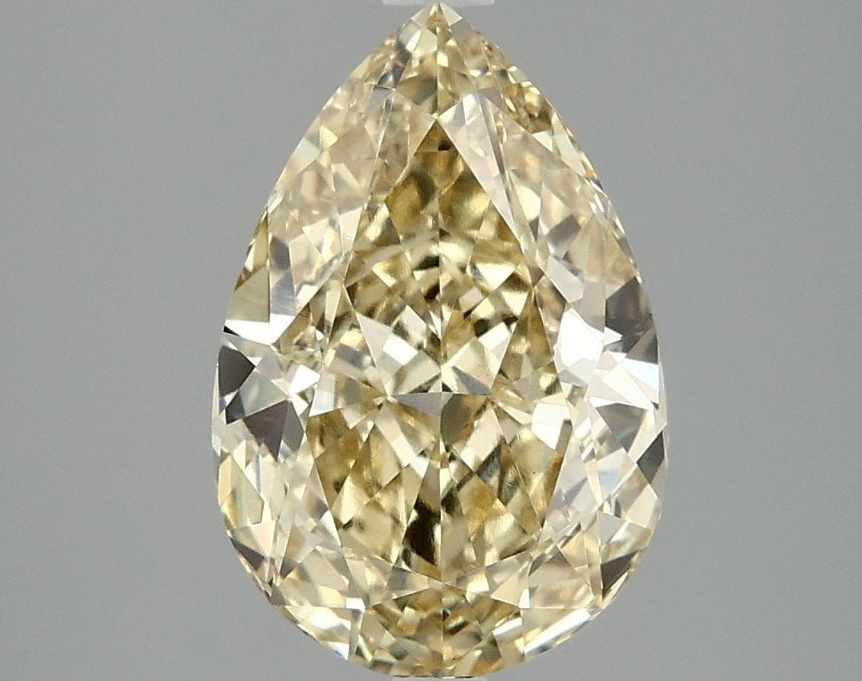 Loose Diamond - PEAR 3.07ct Fancy Vivid Yellow VS1: Loose Diamond - PEAR 3.07ct Fancy Vivid Yellow VS1 Source: This is a real non-mined Diamond that has been grown in a lab Shape: PEAR Carats: 3.07 Color: Fancy Vivid Yellow Certification: IGI Video: