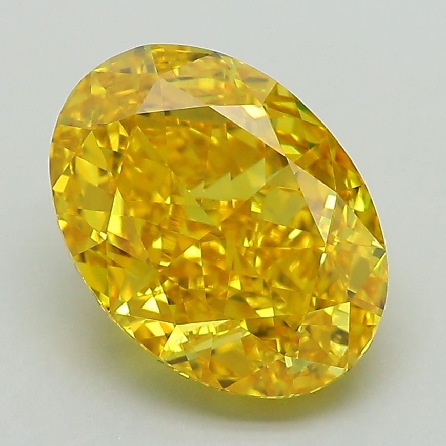 Loose Diamond - OVAL 3.59ct Fancy Vivid Yellow VVS1: Loose Diamond - OVAL 3.59ct Fancy Vivid Yellow VVS1 Source: This is a real non-mined Diamond that has been grown in a lab Shape: OVAL Carats: 3.59 Color: Fancy Vivid Yellow Certification: IGI Video: