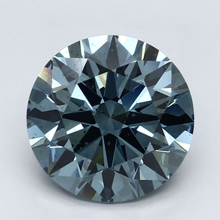 Ideal Loose Diamond - ROUND 3.51ct Fancy Vivid Blue SI1 (1 of 1)