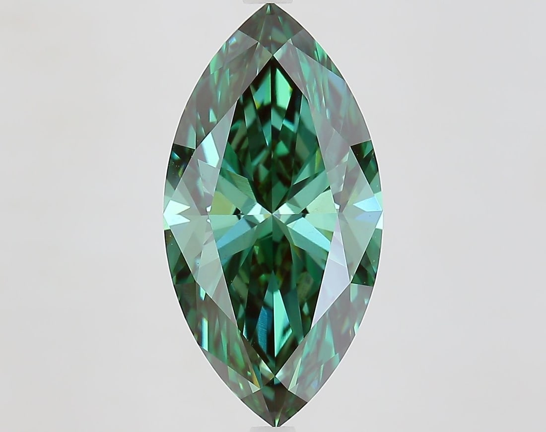 Loose Diamond - MARQUISE 5.31ct Fancy Vivid Green VS1: Loose Diamond - MARQUISE 5.31ct Fancy Vivid Green VS1 Source: This is a real non-mined Diamond that has been grown in a lab Shape: MARQUISE Carats: 5.31 Color: Fancy Vivid Green Certification: IGI Vid