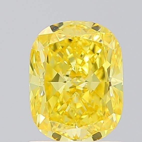 Loose Diamond - CUSHION BRILLIANT 1.51ct Fancy Vivid Yellow VVS2: Loose Diamond - CUSHION BRILLIANT 1.51ct Fancy Vivid Yellow VVS2 Source: This is a real non-mined Diamond that has been grown in a lab Shape: CUSHION BRILLIANT Carats: 1.51 Color: Fancy Vivid Yellow C