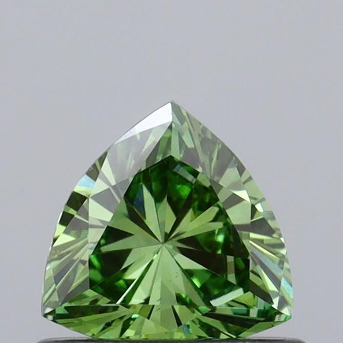 Loose Diamond - TRIANGULAR 0.46ct Fancy Vivid Green VS1: Loose Diamond - TRIANGULAR 0.46ct Fancy Vivid Green VS1 Source: This is a real non-mined Diamond that has been grown in a lab Shape: TRIANGULAR Carats: 0.46 Color: Fancy Vivid Green Certification: IGI