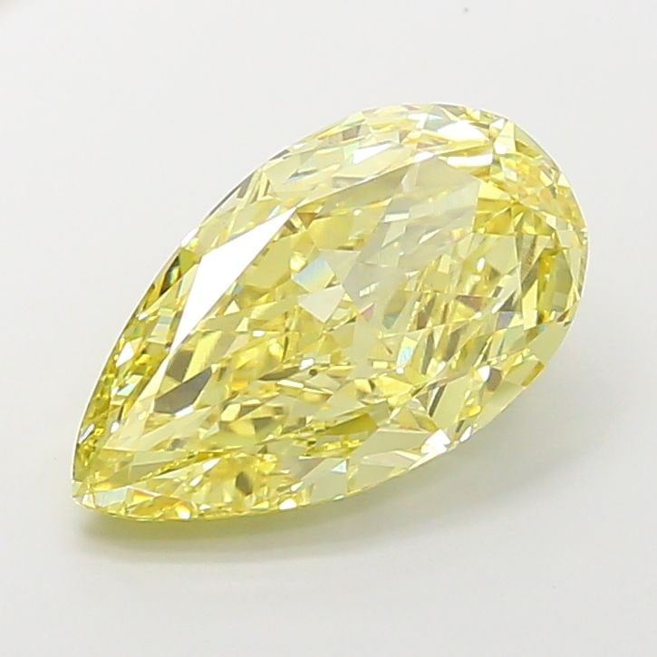 Loose Diamond - PEAR 8.69ct Fancy Vivid Yellow VS1: Loose Diamond - PEAR 8.69ct Fancy Vivid Yellow VS1 Source: This is a real non-mined Diamond that has been grown in a lab Shape: PEAR Carats: 8.69 Color: Fancy Vivid Yellow Certification: IGI Video: