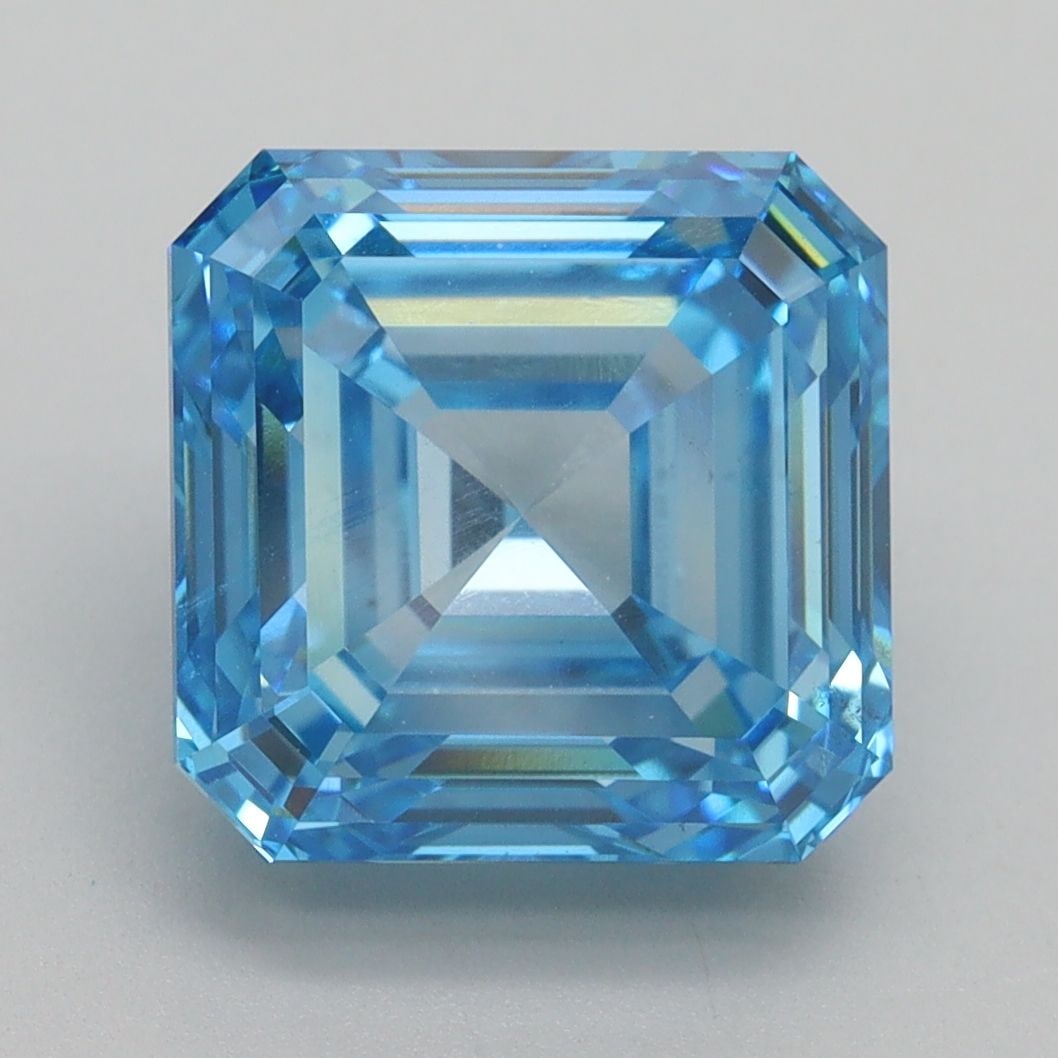 Loose Diamond - ASSCHER 5.19ct Fancy Vivid Blue VS2: Loose Diamond - ASSCHER 5.19ct Fancy Vivid Blue VS2 Source: This is a real non-mined Diamond that has been grown in a lab Shape: ASSCHER Carats: 5.19 Color: Fancy Vivid Blue Certification: IGI Video:
