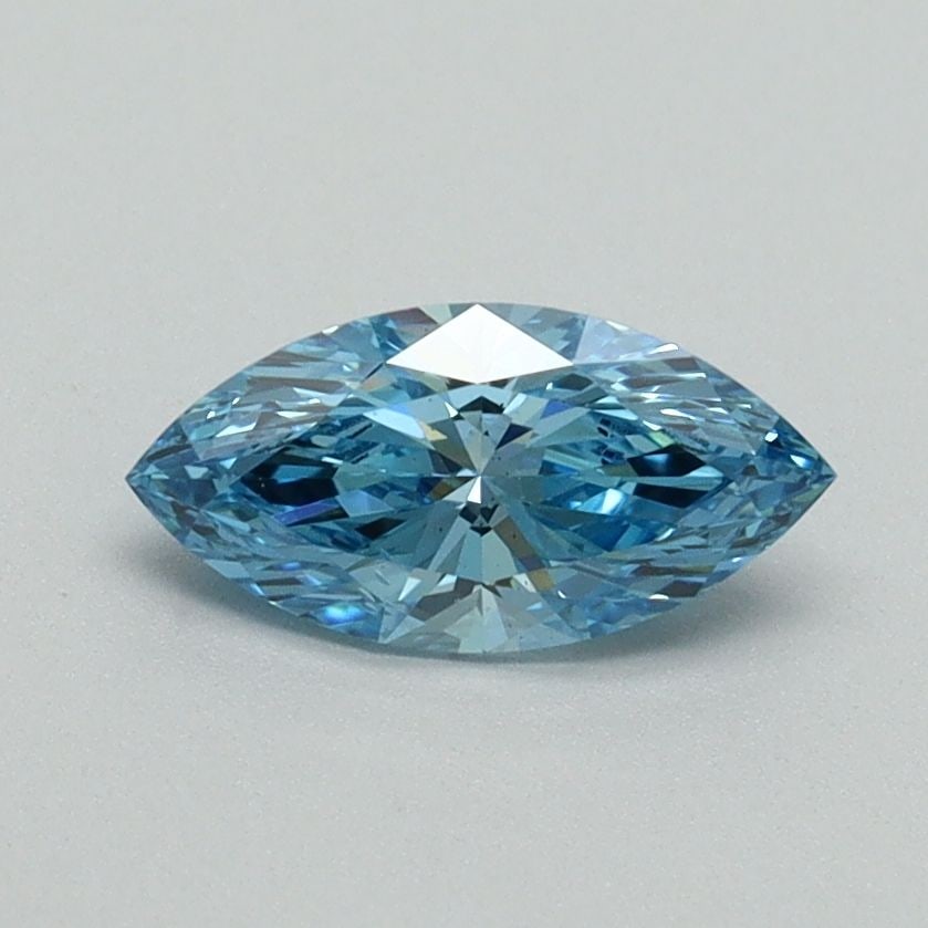 Loose Diamond - MARQUISE 0.59ct Fancy Vivid Blue VS2: Loose Diamond - MARQUISE 0.59ct Fancy Vivid Blue VS2 Source: This is a real non-mined Diamond that has been grown in a lab Shape: MARQUISE Carats: 0.59 Color: Fancy Vivid Blue Certification: IGI Video