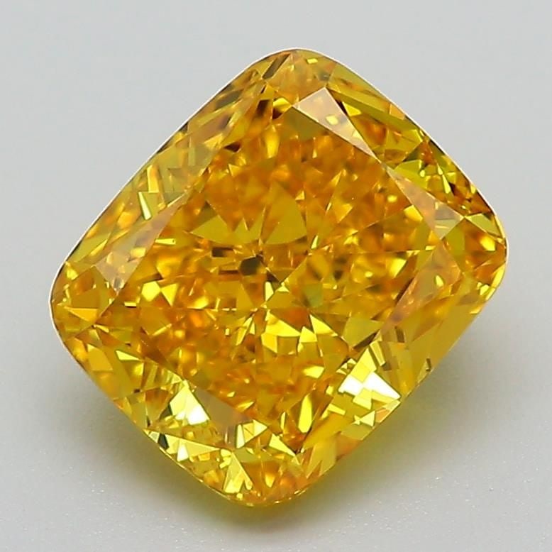 Loose Diamond - CUSHION MODIFIED 2.44ct Fancy Vivid Yellow VS2: Loose Diamond - CUSHION MODIFIED 2.44ct Fancy Vivid Yellow VS2 Source: This is a real non-mined Diamond that has been grown in a lab Shape: CUSHION MODIFIED Carats: 2.44 Color: Fancy Vivid Yellow Cert