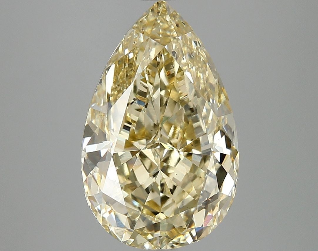 Loose Diamond - PEAR 5.07ct Fancy Intense Yellow VS2: Loose Diamond - PEAR 5.07ct Fancy Intense Yellow VS2 Source: This is a real non-mined Diamond that has been grown in a lab Shape: PEAR Carats: 5.07 Color: Fancy Intense Yellow Certification: IGI Video