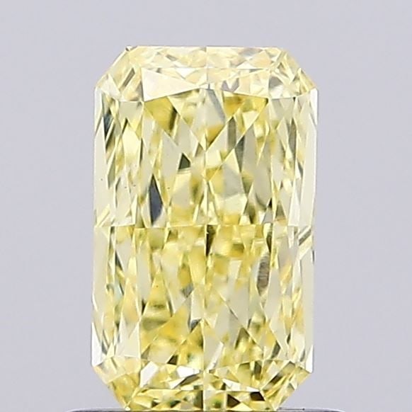 Loose Diamond - RADIANT 0.77ct Fancy Intense Yellow VVS2: Loose Diamond - RADIANT 0.77ct Fancy Intense Yellow VVS2 Source: This is a real non-mined Diamond that has been grown in a lab Shape: RADIANT Carats: 0.77 Color: Fancy Intense Yellow Certification: IG