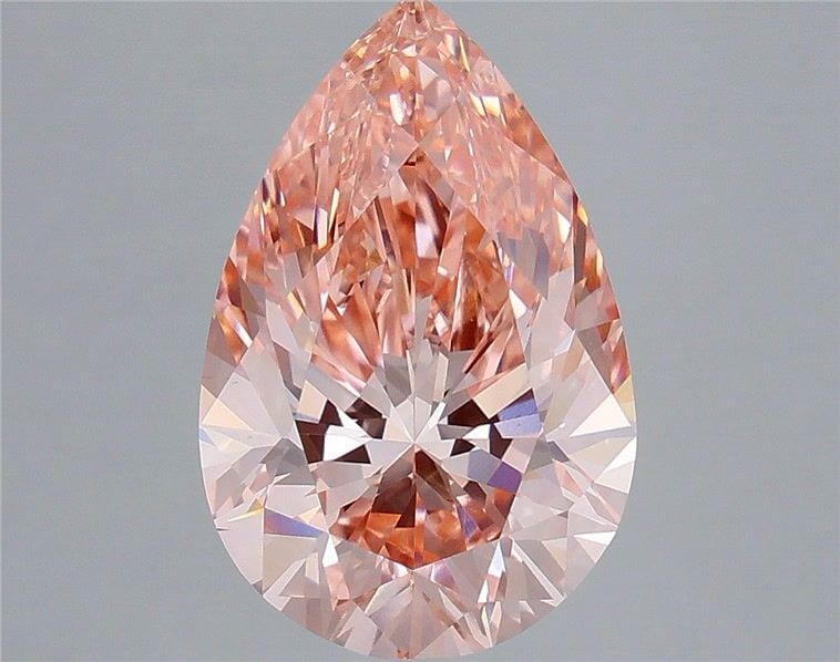 Loose Diamond - PEAR 5.02ct Fancy Vivid Pink VVS2: Loose Diamond - PEAR 5.02ct Fancy Vivid Pink VVS2 Source: This is a real non-mined Diamond that has been grown in a lab Shape: PEAR Carats: 5.02 Color: Fancy Vivid Pink Certification: IGI Video: