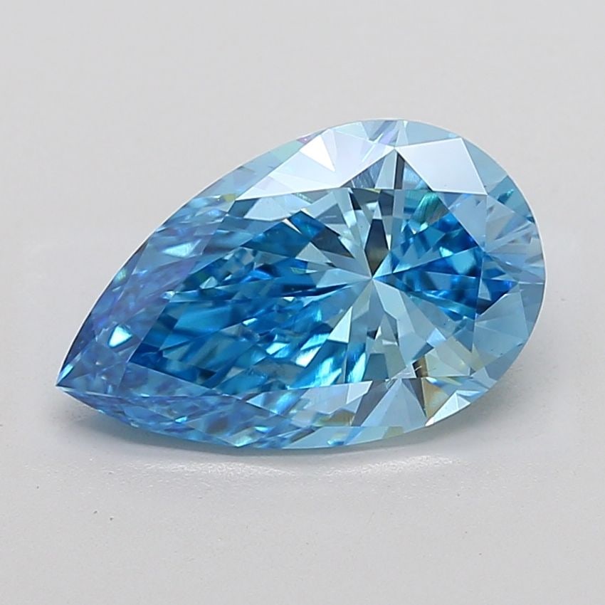 Loose Diamond - PEAR 4.62ct Fancy Vivid Blue VS1: Loose Diamond - PEAR 4.62ct Fancy Vivid Blue VS1 Source: This is a real non-mined Diamond that has been grown in a lab Shape: PEAR Carats: 4.62 Color: Fancy Vivid Blue Certification: IGI Video: