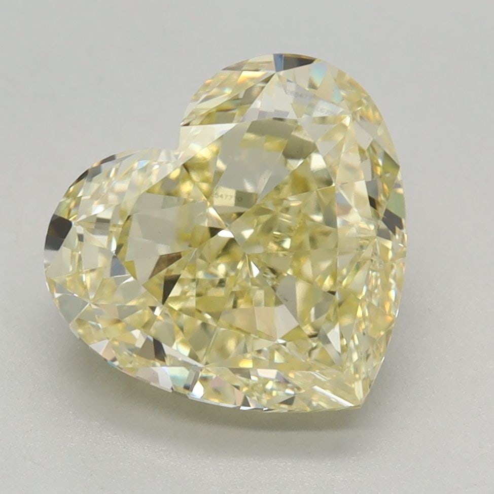 Loose Diamond - HEART 2.69ct Fancy Yellow VS1: Loose Diamond - HEART 2.69ct Fancy Yellow VS1 Source: This is a real non-mined Diamond that has been grown in a lab Shape: HEART Carats: 2.69 Color: Fancy Yellow Certification: IGI Video: