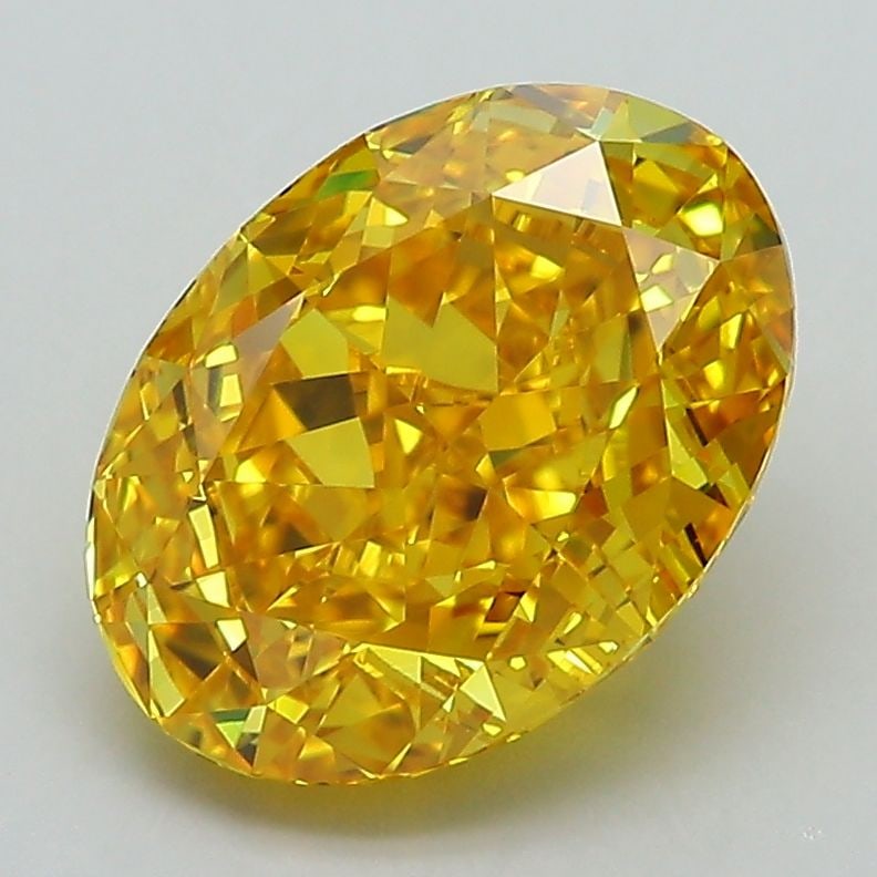 Loose Diamond - OVAL 3.1ct Fancy Vivid Yellow IF: Loose Diamond - OVAL 3.1ct Fancy Vivid Yellow IF Source: This is a real non-mined Diamond that has been grown in a lab Shape: OVAL Carats: 3.1 Color: Fancy Vivid Yellow Certification: IGI Video: