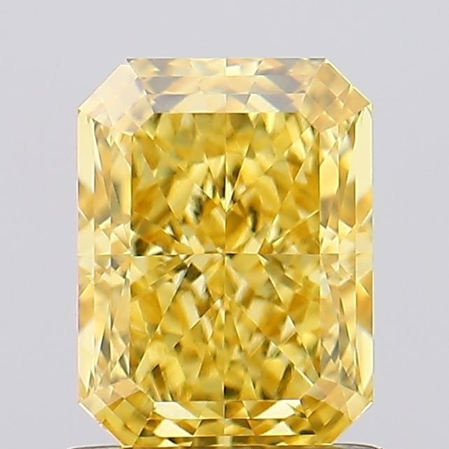 Loose Diamond - RADIANT 1.16ct Fancy Vivid Yellow VS1: Loose Diamond - RADIANT 1.16ct Fancy Vivid Yellow VS1 Source: This is a real non-mined Diamond that has been grown in a lab Shape: RADIANT Carats: 1.16 Color: Fancy Vivid Yellow Certification: IGI Vid