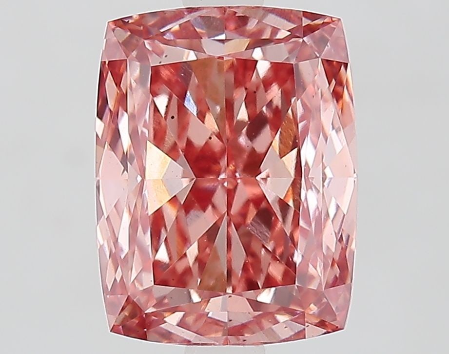 Loose Diamond - CUSHION MODIFIED 3.1ct Fancy Vivid Pink VS2: Loose Diamond - CUSHION MODIFIED 3.1ct Fancy Vivid Pink VS2 Source: This is a real non-mined Diamond that has been grown in a lab Shape: CUSHION MODIFIED Carats: 3.1 Color: Fancy Vivid Pink Certificat