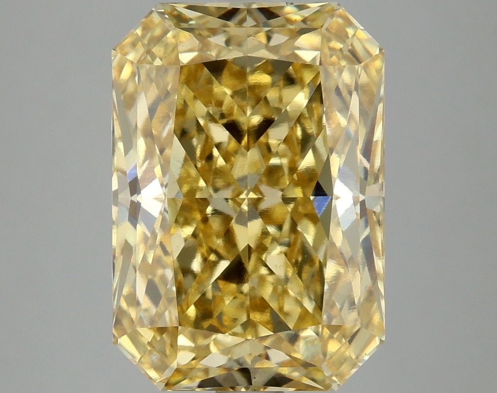 Loose Diamond - RADIANT 5.1ct Fancy Vivid Yellow VS1: Loose Diamond - RADIANT 5.1ct Fancy Vivid Yellow VS1 Source: This is a real non-mined Diamond that has been grown in a lab Shape: RADIANT Carats: 5.1 Color: Fancy Vivid Yellow Certification: IGI Video