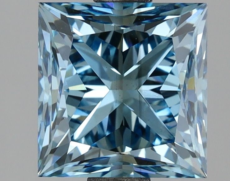 Loose Diamond - PRINCESS 2.58ct Fancy Blue VS1: Loose Diamond - PRINCESS 2.58ct Fancy Blue VS1 Source: This is a real non-mined Diamond that has been grown in a lab Shape: PRINCESS Carats: 2.58 Color: Fancy Blue Certification: NONE PLEASE NOTE: Fra