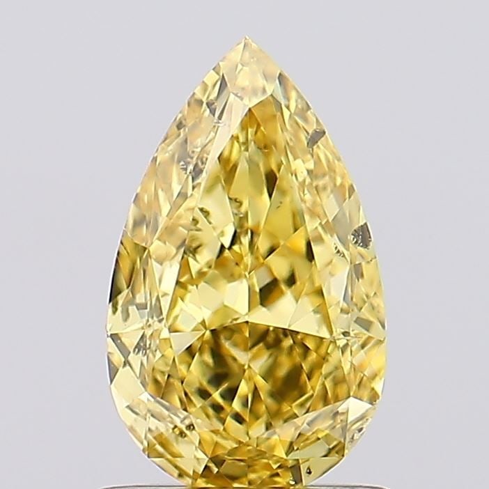 Loose Diamond - PEAR 1.08ct Fancy Vivid Yellow SI1: Loose Diamond - PEAR 1.08ct Fancy Vivid Yellow SI1 Source: This is a real non-mined Diamond that has been grown in a lab Shape: PEAR Carats: 1.08 Color: Fancy Vivid Yellow Certification: IGI Video: