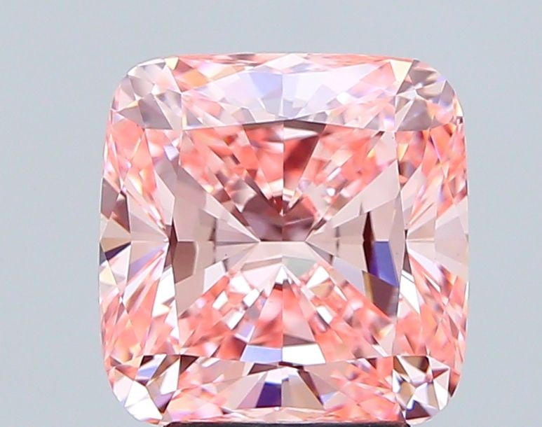 Loose Diamond - CUSHION MODIFIED 3.7ct Fancy Vivid Pink VS1: Loose Diamond - CUSHION MODIFIED 3.7ct Fancy Vivid Pink VS1 Source: This is a real non-mined Diamond that has been grown in a lab Shape: CUSHION MODIFIED Carats: 3.7 Color: Fancy Vivid Pink Certificat