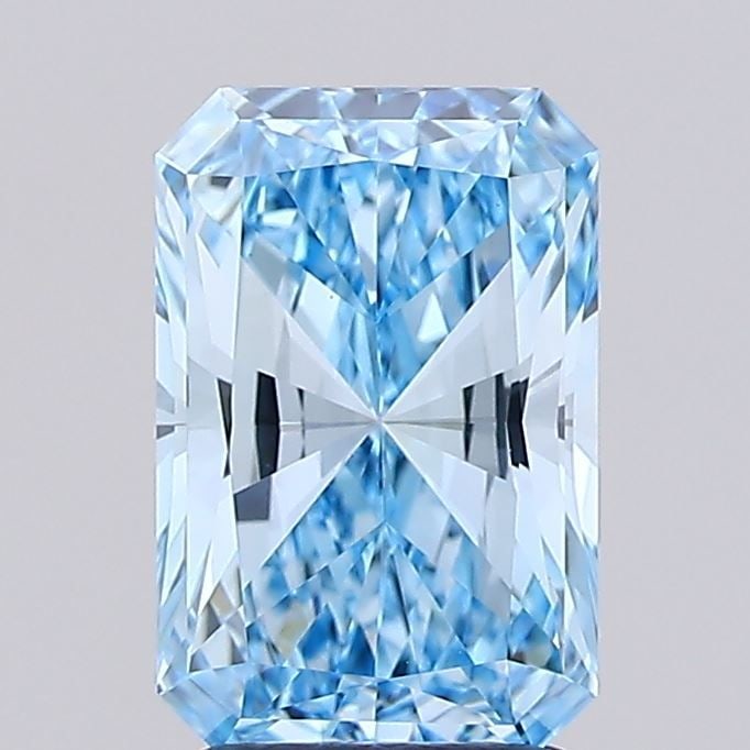 Loose Diamond - RADIANT 2.1ct Fancy Vivid Blue VVS2: Loose Diamond - RADIANT 2.1ct Fancy Vivid Blue VVS2 Source: This is a real non-mined Diamond that has been grown in a lab Shape: RADIANT Carats: 2.1 Color: Fancy Vivid Blue Certification: IGI Video: