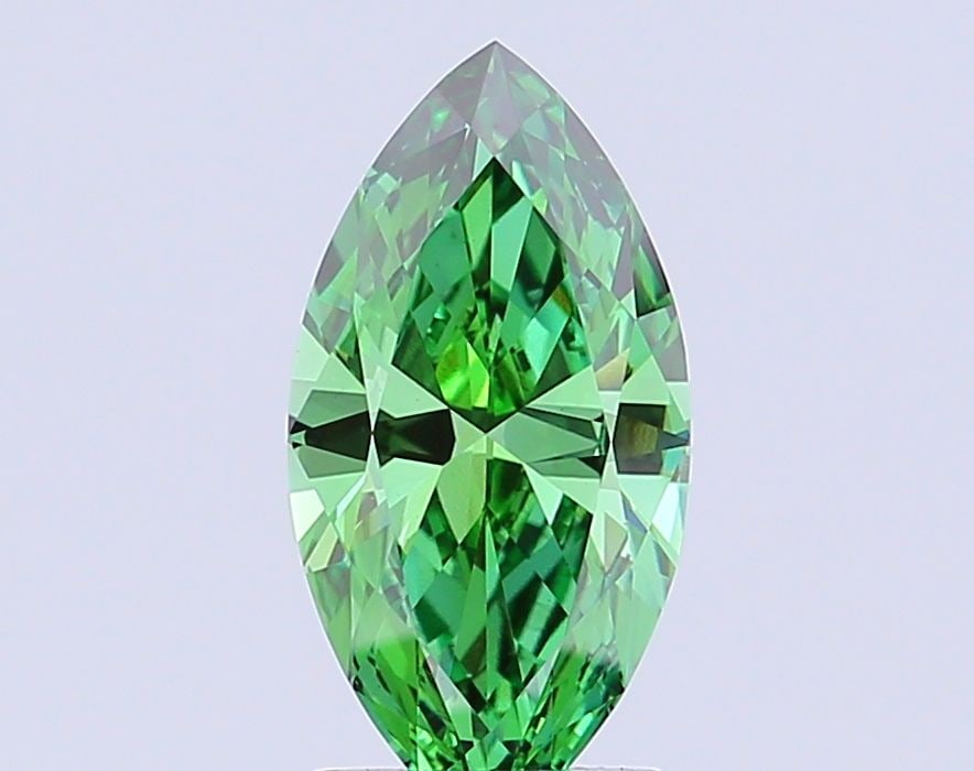 Loose Diamond - MARQUISE 2.32ct Fancy Vivid Green VS1: Loose Diamond - MARQUISE 2.32ct Fancy Vivid Green VS1 Source: This is a real non-mined Diamond that has been grown in a lab Shape: MARQUISE Carats: 2.32 Color: Fancy Vivid Green Certification: IGI Vid