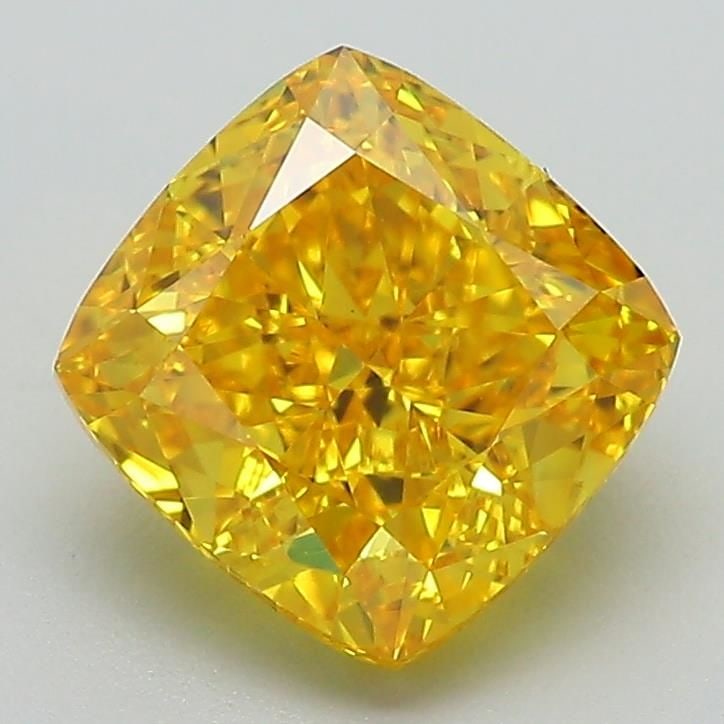 Loose Diamond - CUSHION MODIFIED 2.51ct Fancy Vivid Yellow VS1: Loose Diamond - CUSHION MODIFIED 2.51ct Fancy Vivid Yellow VS1 Source: This is a real non-mined Diamond that has been grown in a lab Shape: CUSHION MODIFIED Carats: 2.51 Color: Fancy Vivid Yellow Cert