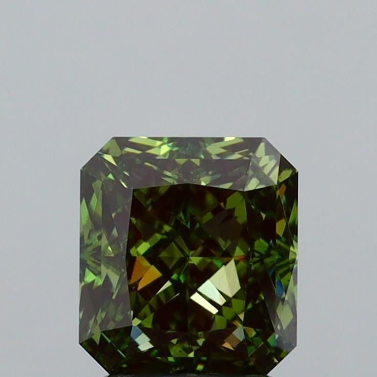 Loose Diamond - RADIANT 2.21ct Fancy Green VS1: Loose Diamond - RADIANT 2.21ct Fancy Green VS1 Source: This is a real non-mined Diamond that has been grown in a lab Shape: RADIANT Carats: 2.21 Color: Fancy Green Certification: IGI Video: