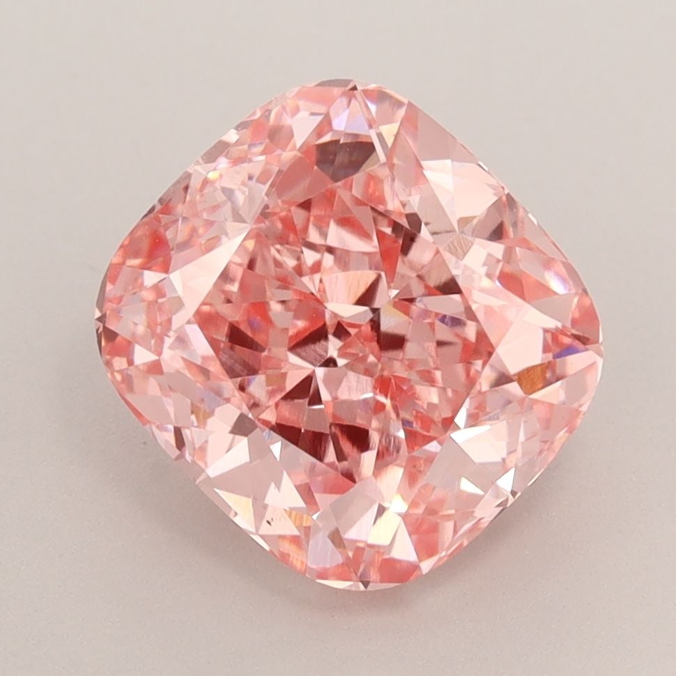 Loose Diamond - CUSHION BRILLIANT 3.12ct Fancy Vivid Pink VS1 (1 of 1)