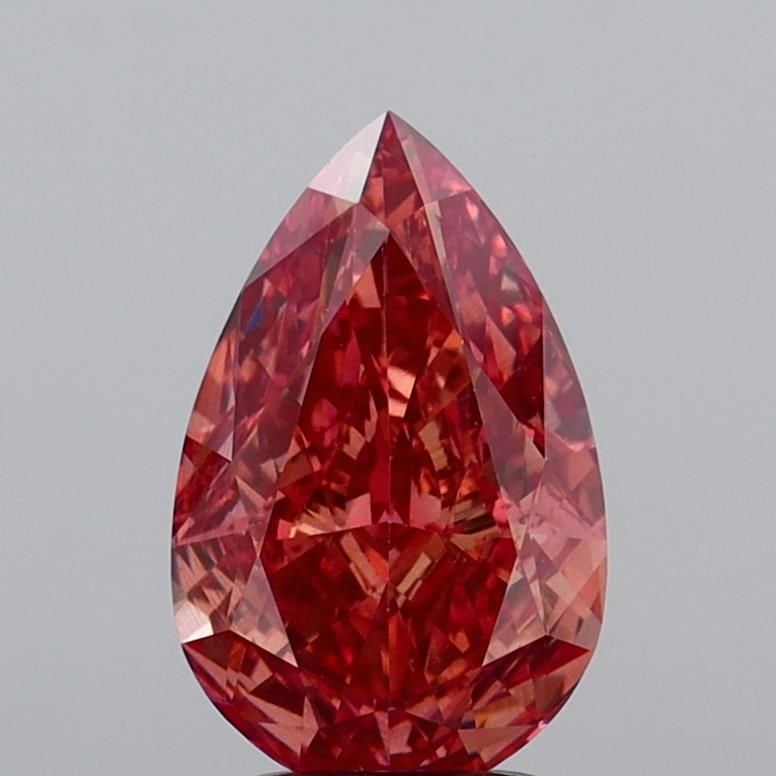 Loose Diamond - PEAR 3.12ct Fancy Vivid Brownish Pink VS1 (1 of 1)