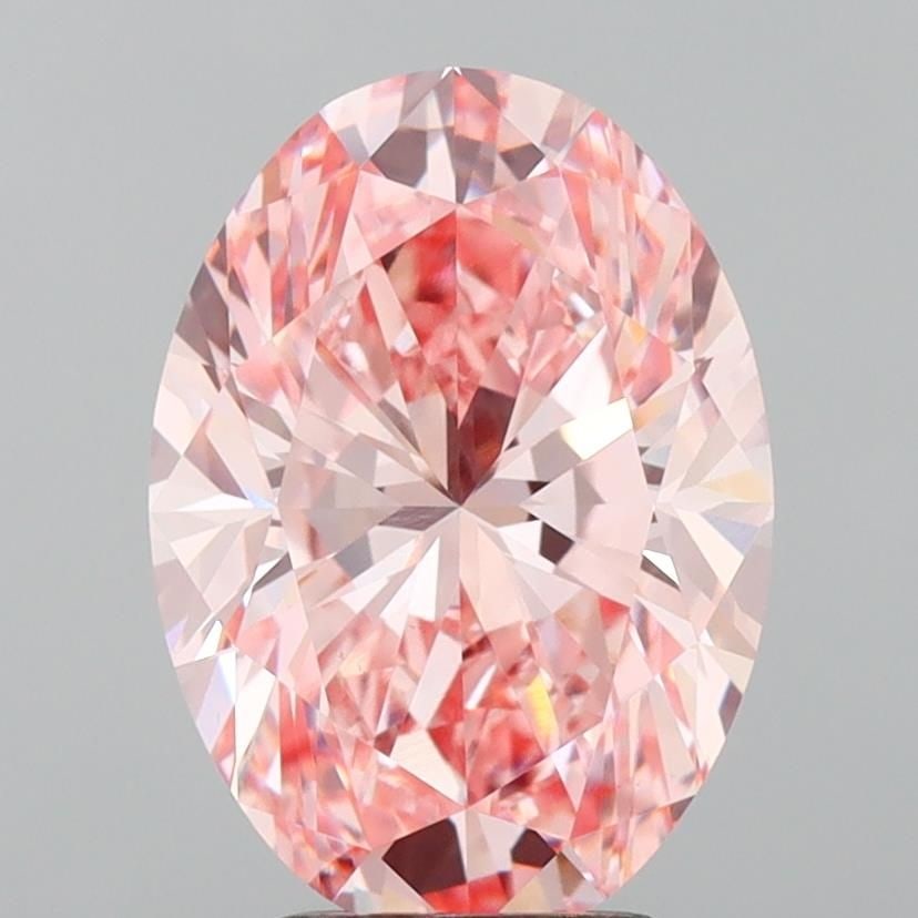 Loose Diamond - OVAL 4.0ct Fancy Intense Pink VVS2: Loose Diamond - OVAL 4.0ct Fancy Intense Pink VVS2 Source: This is a real non-mined Diamond that has been grown in a lab Shape: OVAL Carats: 4.0 Color: Fancy Intense Pink Certification: NONE Video: