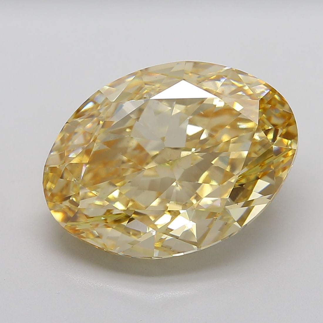 Loose Diamond - OVAL 19.03ct Fancy Yellow VS1: Loose Diamond - OVAL 19.03ct Fancy Yellow VS1 Source: This is a real non-mined Diamond that has been grown in a lab Shape: OVAL Carats: 19.03 Color: Fancy Yellow Certification: IGI Video: