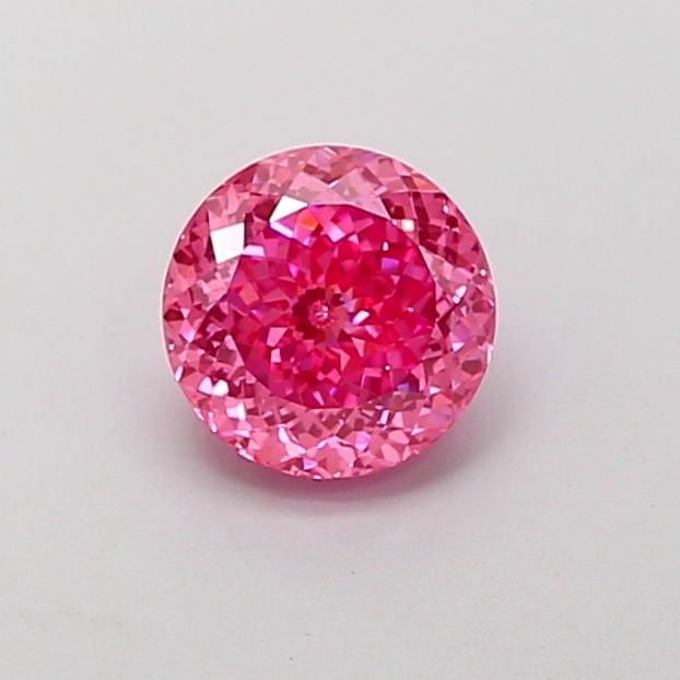 Loose Diamond - ROUND 0.92ct Fancy Vivid Pink VS1: Loose Diamond - ROUND 0.92ct Fancy Vivid Pink VS1 Source: This is a real non-mined Diamond that has been grown in a lab Shape: ROUND Carats: 0.92 Color: Fancy Vivid Pink Certification: IGI Video: