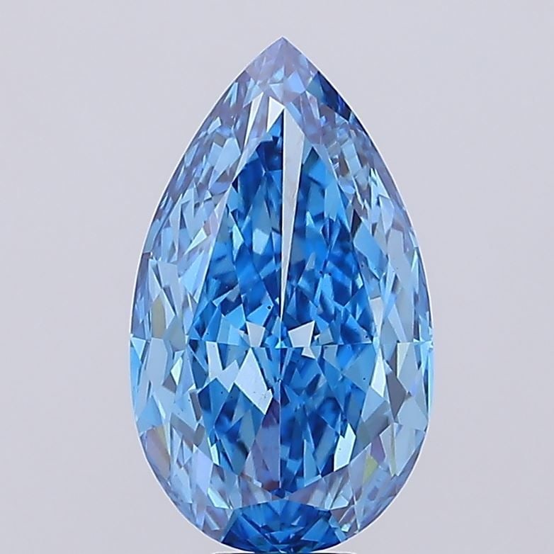 Loose Diamond - PEAR 11.06ct Fancy Vivid Blue VS2: Loose Diamond - PEAR 11.06ct Fancy Vivid Blue VS2 Source: This is a real non-mined Diamond that has been grown in a lab Shape: PEAR Carats: 11.06 Color: Fancy Vivid Blue Certification: IGI Video: